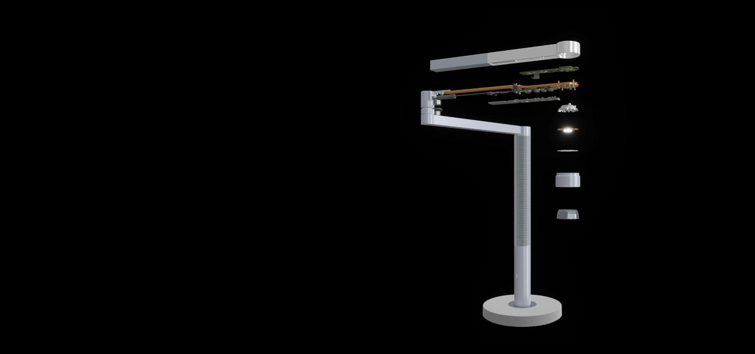 Dyson Solarcycle Morph™ explosive technology view showing components